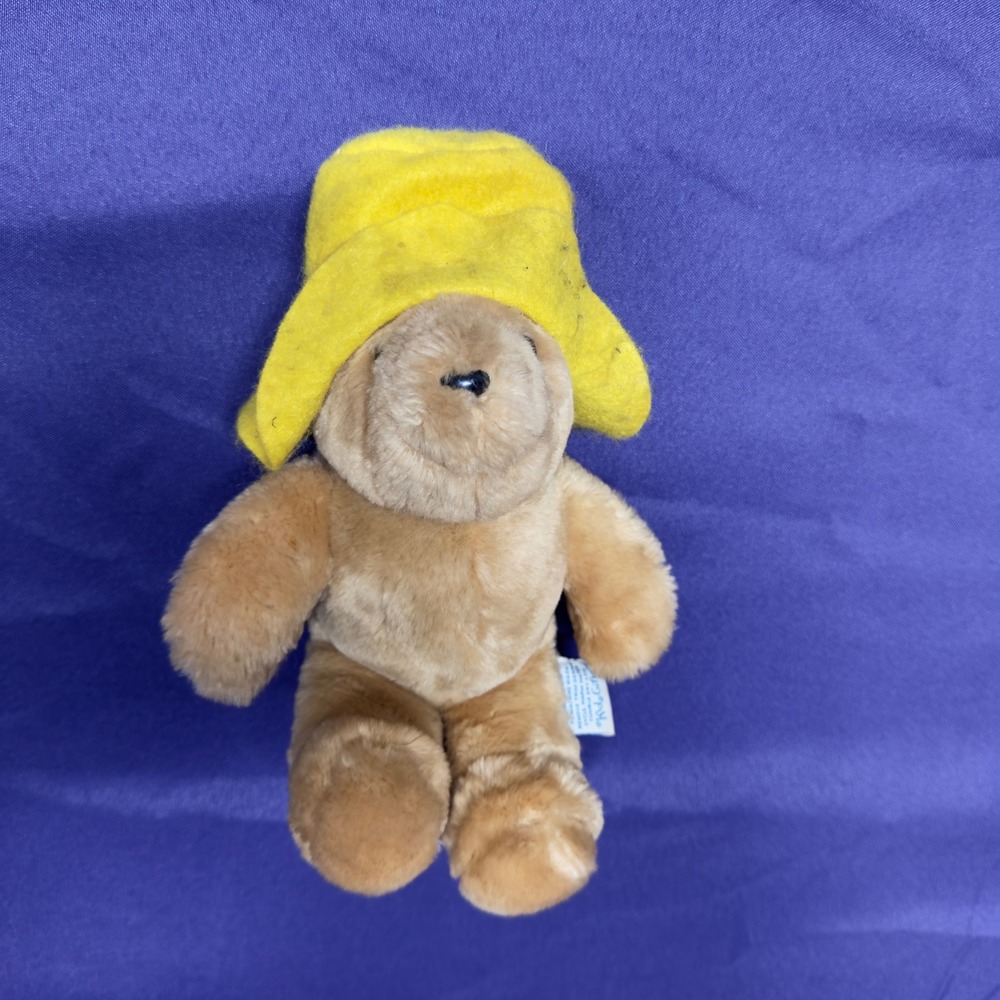 Paddington Bear Plush Toy Soft Stuffed Animal‎ with Yellow Hat Kids Gift Vintage